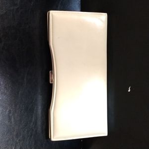 Vintage, Pleather cream colored clutch